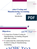 Product Costing and Manufacturing Accounting A7.3