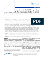 Quality of Randomized Controlled Trials Reporting in The Treatment of Melasma Conducted in China