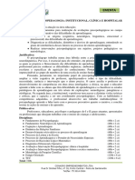 Psicopedagogia Institucional Clínica e Hospitalar