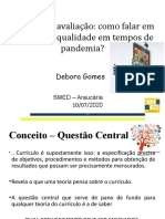 Currículo e Avaliação Da Aprendizagem em Tempos de Pandemia