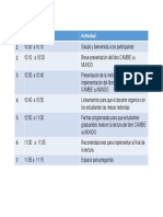 AGENDA !3 de Agosto