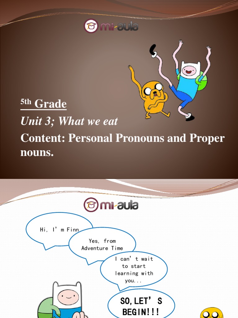 Grade Unit 3 What We Eat PDF Pronoun Grammar