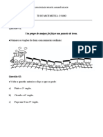 TD Matemática 1o Ano - Universidade Infantil Amanhã Melhor