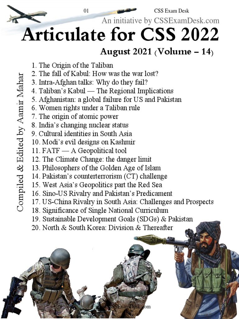 Articulate Vol 14 August 2021 PDF Taliban Persian Gulf
