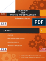 Selection AND Training and Development: in Insurance Sector