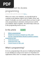 Introduction To Access Programming