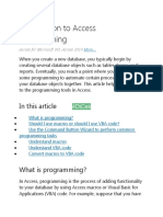 Introduction To Access Programming