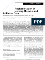 The Role of Rehabilitation in Patients Receiving Hospice and Palliative Care