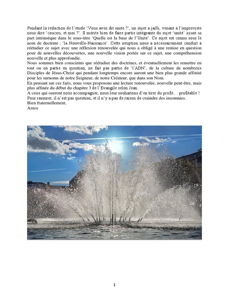 Comprendre la Nouvelle Naissance Biblique | PDF | Jésus | Baptisme