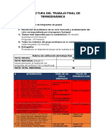 Estructura Del Trabajo Final de Termodinámica