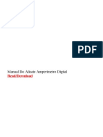 Manual Do Alicate Amperimetro Digital: Medição Precisa De Corrente