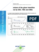 A Comparison of The Glass Transition Measured by DSC, TMA and DMA