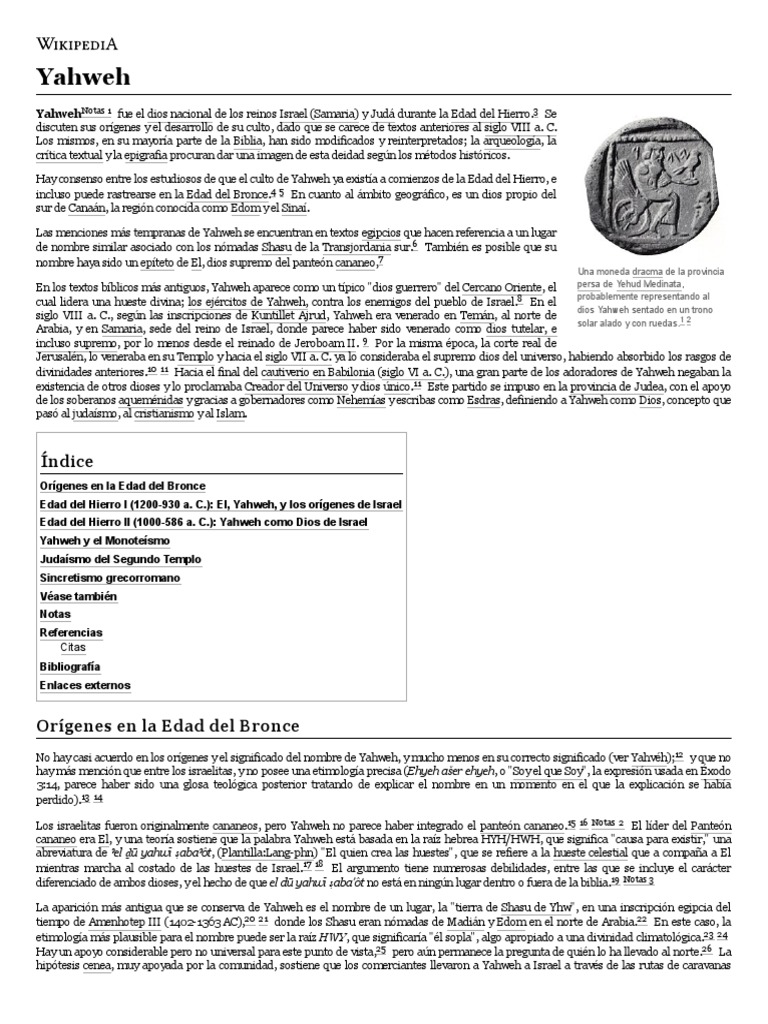 Todas Las Criaturas Grandes Y Pequeñas Serie Wikipedia Yahweh - Wikipedia, La Enciclopedia Libre | PDF | Yahvé | El antiguo Israel  y Judá