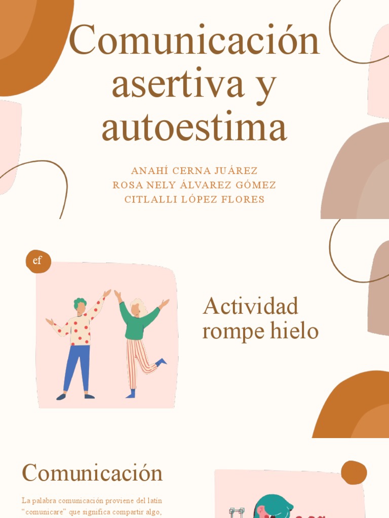 Comunicación Asertiva Y Autoestima Pdf Autoestima La Naturaleza