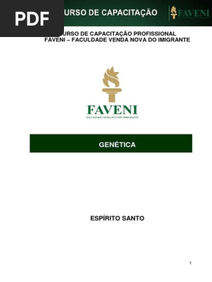 Genética CURSO DE CAPACITAÇÃO PROFISSIONAL FAVENI – FACULDADE VENDA NOVA DO IMIGRANTE