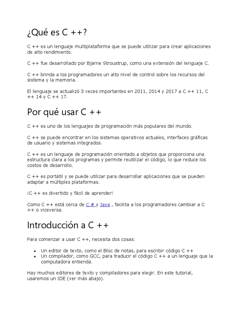 Guía de C++ y Code::Blocks | PDF | C ++ | Entorno de desarrollo integrado