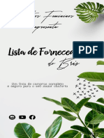 Lista de Fornecedores Rastros Femininos