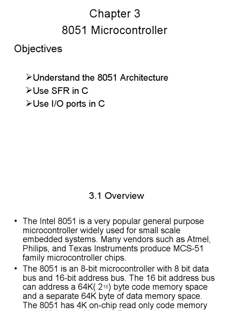 CH 3 | PDF | Microcontroller | Central Processing Unit