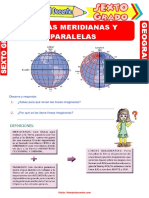 Líneas Meridianas y Paralelas para Sexto Grado de Primaria