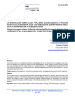 La Investigación Sobre Clases Populares, Acción Colectiva y Proceso Político