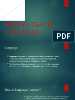 How To Teach Language