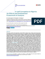 Public Sector and Corruption in Nigeria: An Ethical and Institutional Framework of Analysis