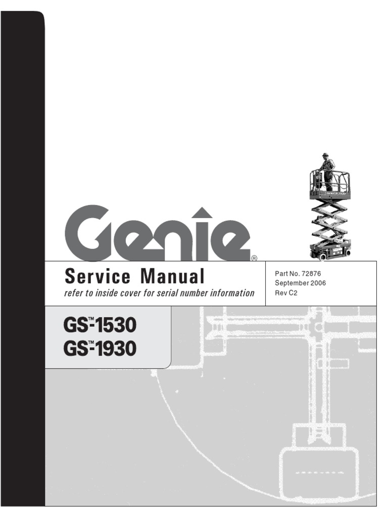 Genie GS1930 2876 Parts Manual PDF Battery (Electricity) Tire