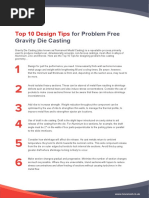 Top 10 Design Tips: For Problem Free Gravity Die Casting