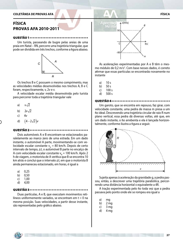 PROVAS Anteriores AFA PDF Termodinâmica Calor