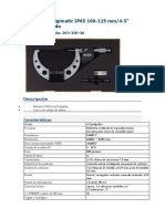 Micrómetro Digimatic IP65 100-125 mm/4-5" 4-5 ", Con Salida: Número de Artículo: 293-350-30