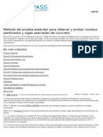 Método de Prueba Estándar para Obtener y Probar Núcleos Perforados y Vigas Aserradas de Concreto