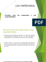 Principais Áreas Das Organizações e Suas Responsabilidades