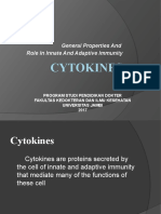 Cytokines: General Properties and Role in Innate and Adaptive Immunity