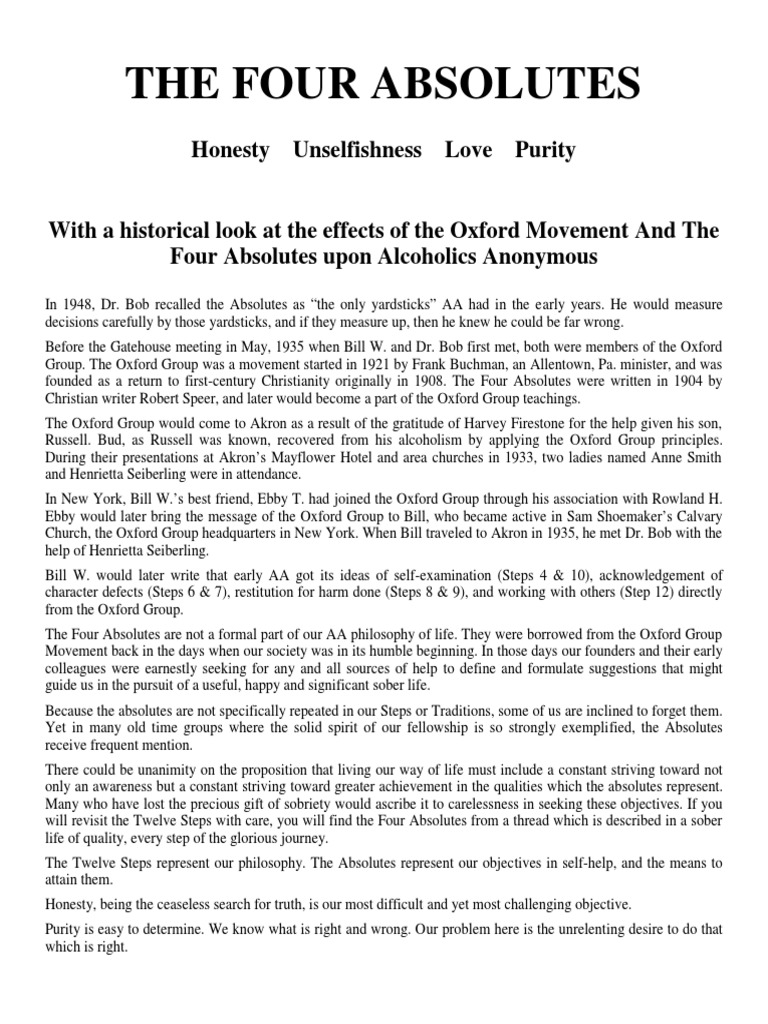 The four absolutes pdf