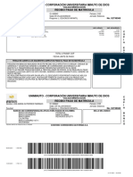 Uniminuto - Corporación Universitaria Minuto de Dios Recibo Pago de Matricula