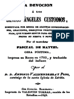 Pascual de Mattei, La Devoción a Los Santos Ángeles Custodios