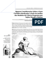 Algumas Considerações Sobre o Fazer Científico Realizadas A Partir Da Análise Dos Modelos de Ciência Propostos Por Taylor, Wundt e Watson