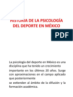 Historia de La Psicología Del Deporte en México
