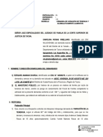 Demanda de Variación de Tenencia y Alimentos