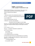 Mathmworld Module 1 Assess Math Language&Logic