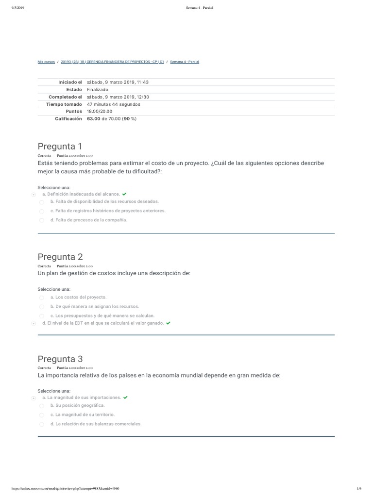 Semana 4 - Parcial Gerencia Financiera Unitec | PDF | Presupuesto ...