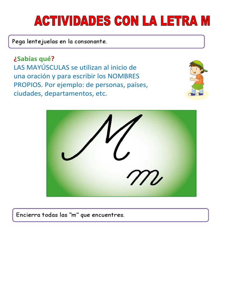 Actividades Con La Letra M para Ninos de 5 Anos | PDF