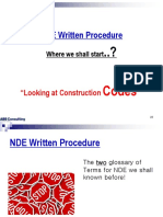 NDE Written Procedure Where We Shall Start