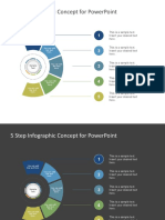 5 Step Infographic Concept For Powerpoint: You Can Edit This Text Here. You Can Edit This Text Here