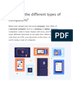 Types of Computers: Personal, ATM, Calculator and More