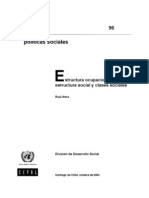 Estructura Ocupacional, Estructura Social y Clases Sociales