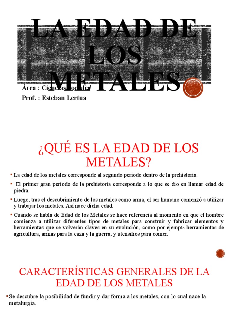 Características de la Edad de los Metales | PDF | Bronce | Rieles