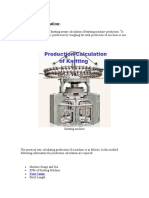 Calculate knitting machine production