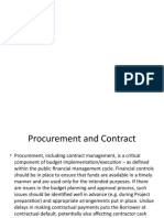 Procurement and Contract