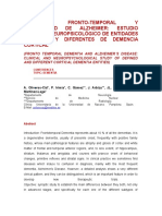 Demencia Fronto-Temporal Y Enfermedad de Alzheimer: Estudio Clínico Y Neuropsicológico de Entidades Definidas Y Diferentes de Demencia Cortical